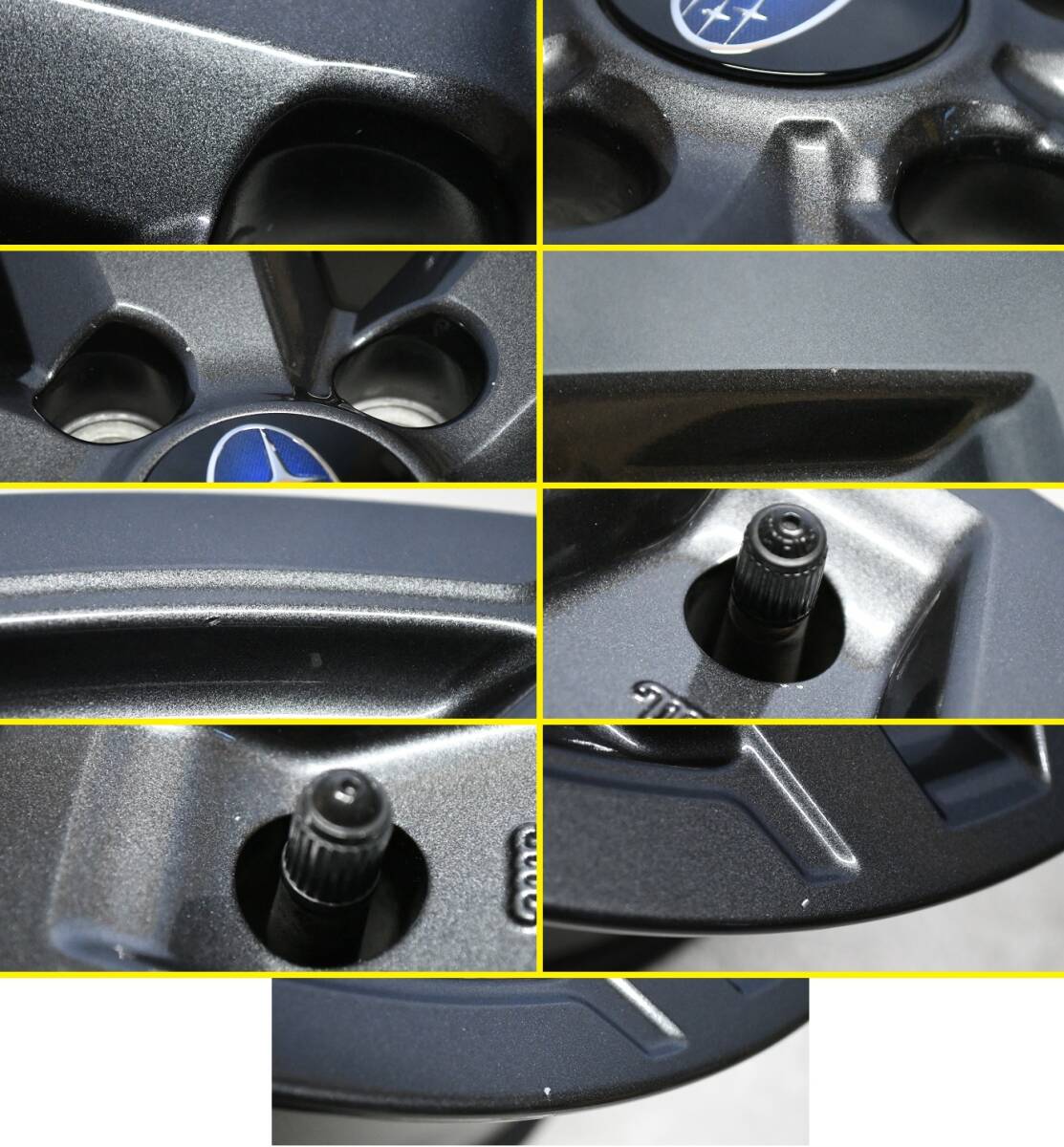 美品 スバル SK フォレスター X-BREAK 純正 エンケイ製 17インチ 7J 5H-114.3 +48 ガンメタリック 4本_画像8