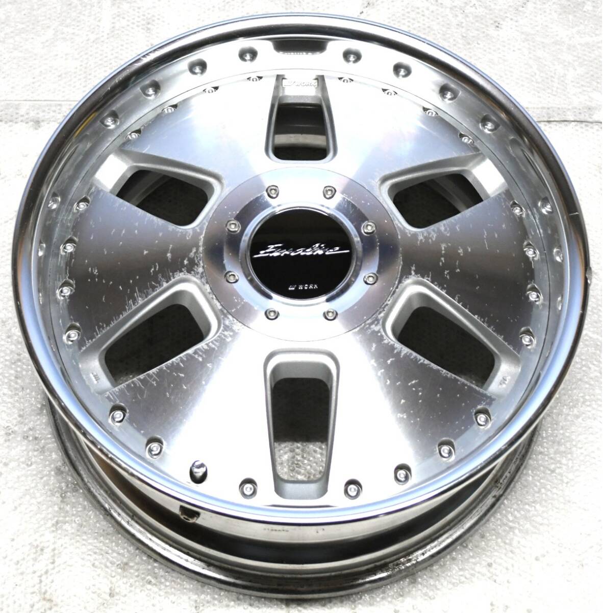 希少！ WORK ユーロライン N 17インチ 7JJ 4H/5H-114.3 +35 当時物 4本 EUROLINE_画像2