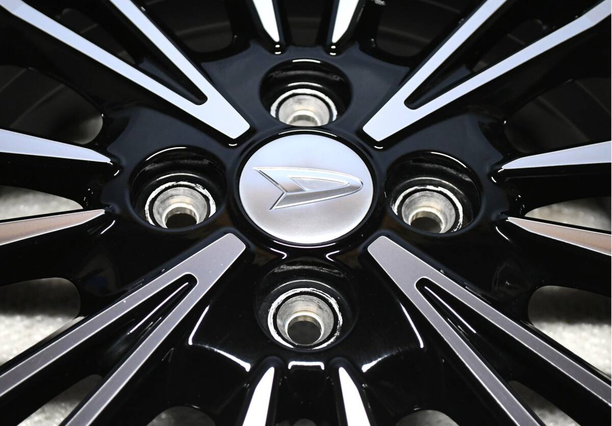 ①ダイハツ LA650 タントカスタム RS 純正 15インチ 4.5J 4穴 PCD100 +45 ブラポリ 1本のみ ムーヴ_画像3