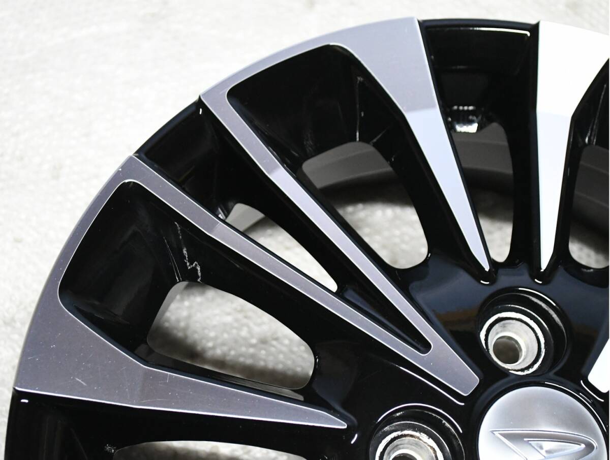 ①ダイハツ LA650 タントカスタム RS 純正 15インチ 4.5J 4穴 PCD100 +45 ブラポリ 1本のみ ムーヴ_画像5