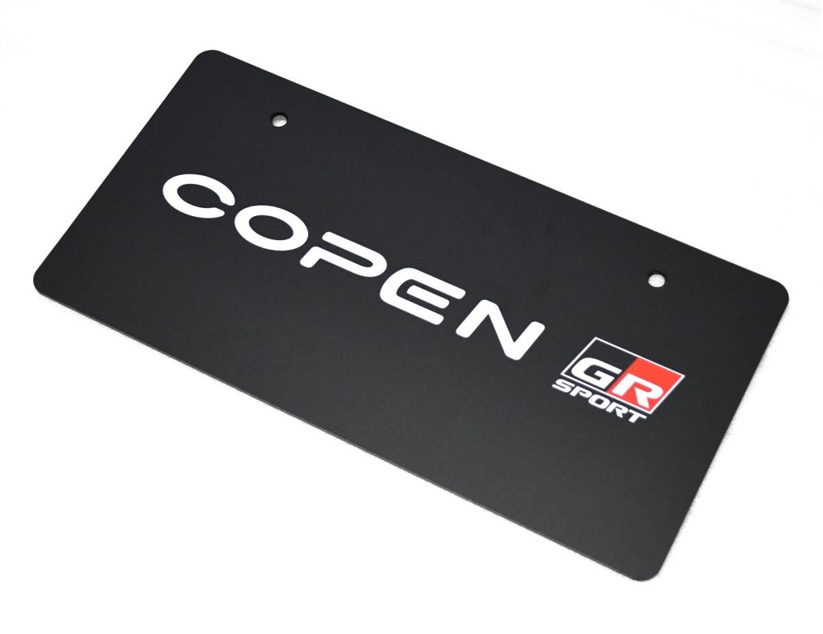 【正規品】新品 コペン GR スポーツ 非売品 ナンバープレート 化粧プレート 展示 マスコットプレート COPEN トヨタ SPORT ダイハツ_画像1