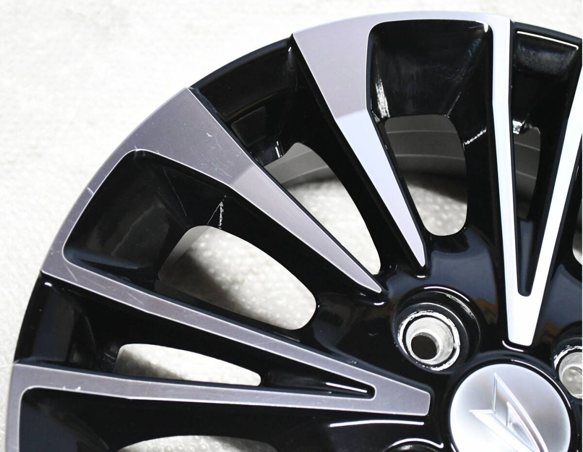 ②ダイハツ LA650 タントカスタム RS 純正 15インチ 4.5J 4穴 PCD100 +45 ブラポリ 1本のみ ムーヴ_画像4