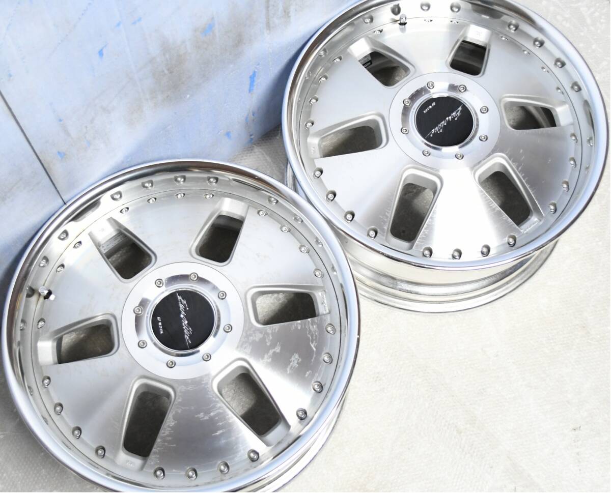 希少！ WORK ユーロライン N 17インチ 7JJ 4H/5H-114.3 +35 当時物 4本 EUROLINE_画像4