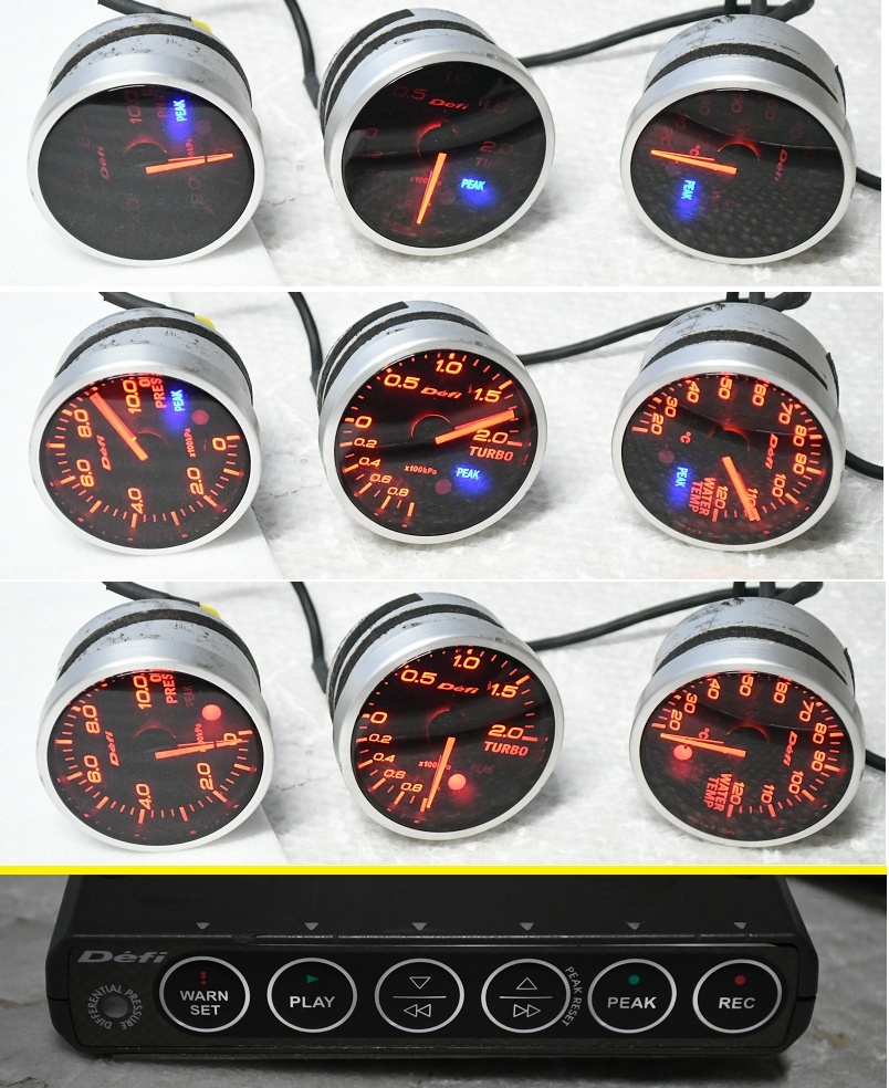 Defi リンクメーター BF 60Φ ブースト 水温 油圧 コントロールユニット2 セット_画像3