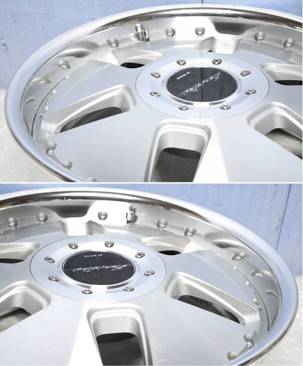 希少！ WORK ユーロライン N 17インチ 7JJ 4H/5H-114.3 +35 当時物 4本 EUROLINE_画像5