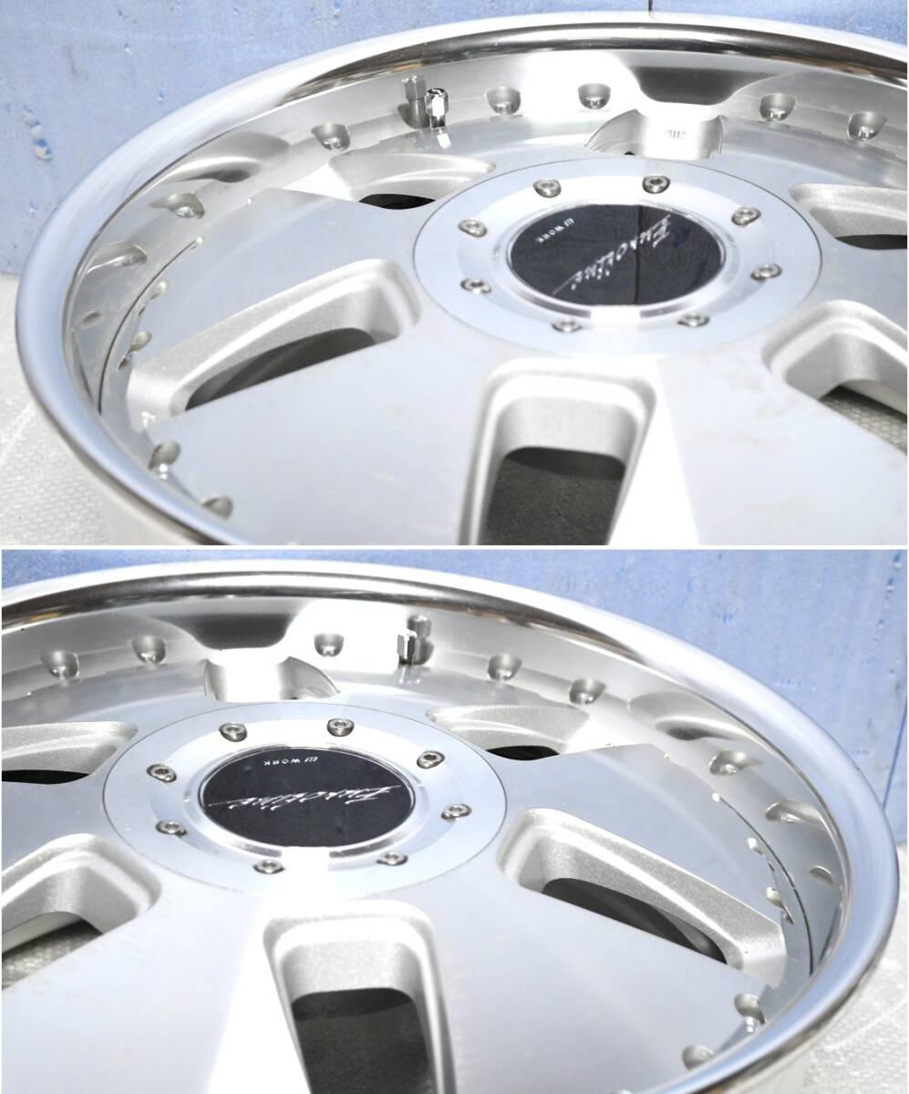 希少！ WORK ユーロライン N 17インチ 7JJ 4H/5H-114.3 +35 当時物 4本 EUROLINE_画像6