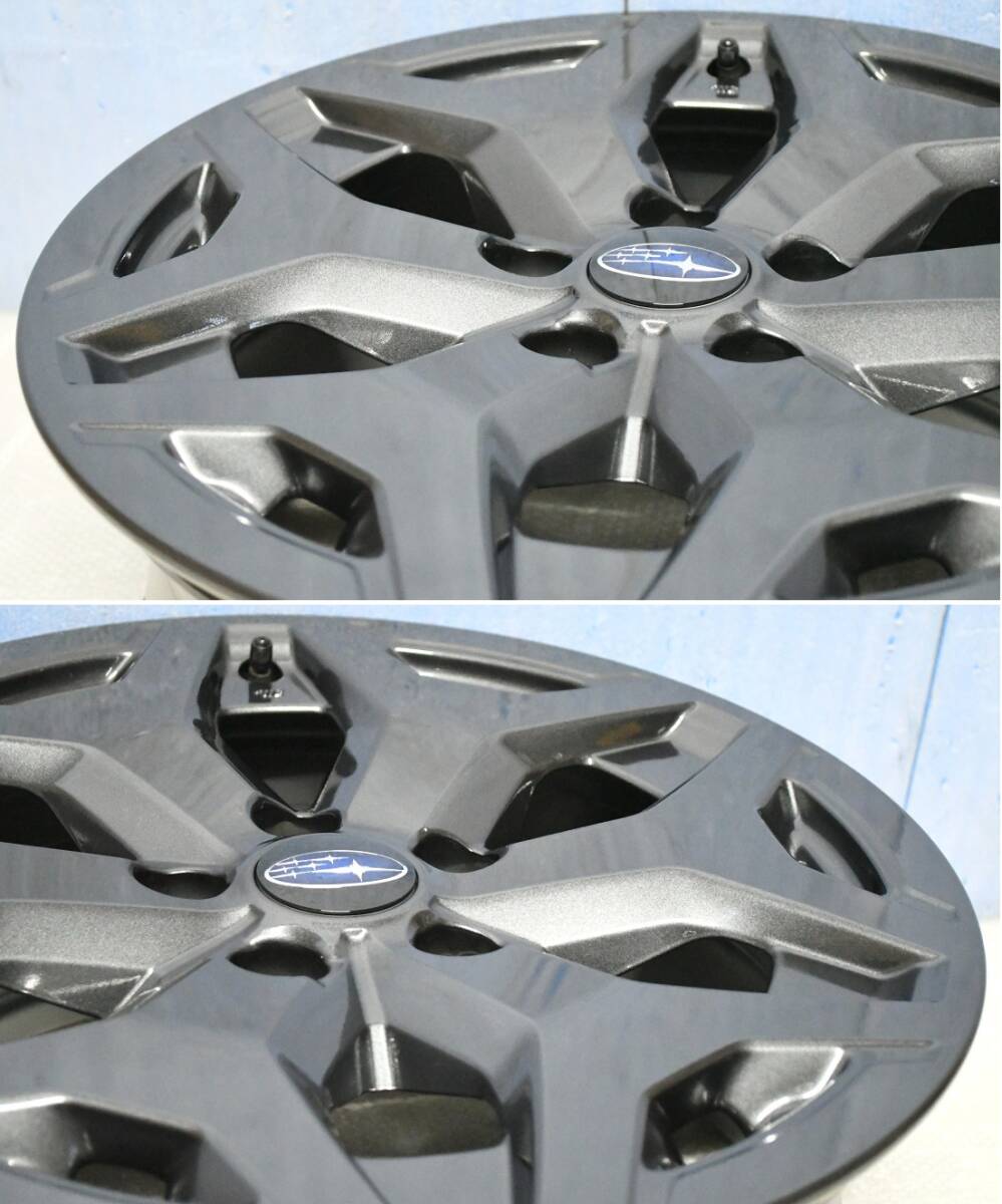 美品 スバル SK フォレスター X-BREAK 純正 エンケイ製 17インチ 7J 5H-114.3 +48 ガンメタリック 4本_画像5