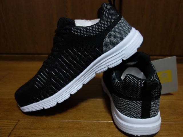 展示品★おたふく手袋 JW-395★25.5cm ブラック×グレー★ニットワークシューズ _画像2