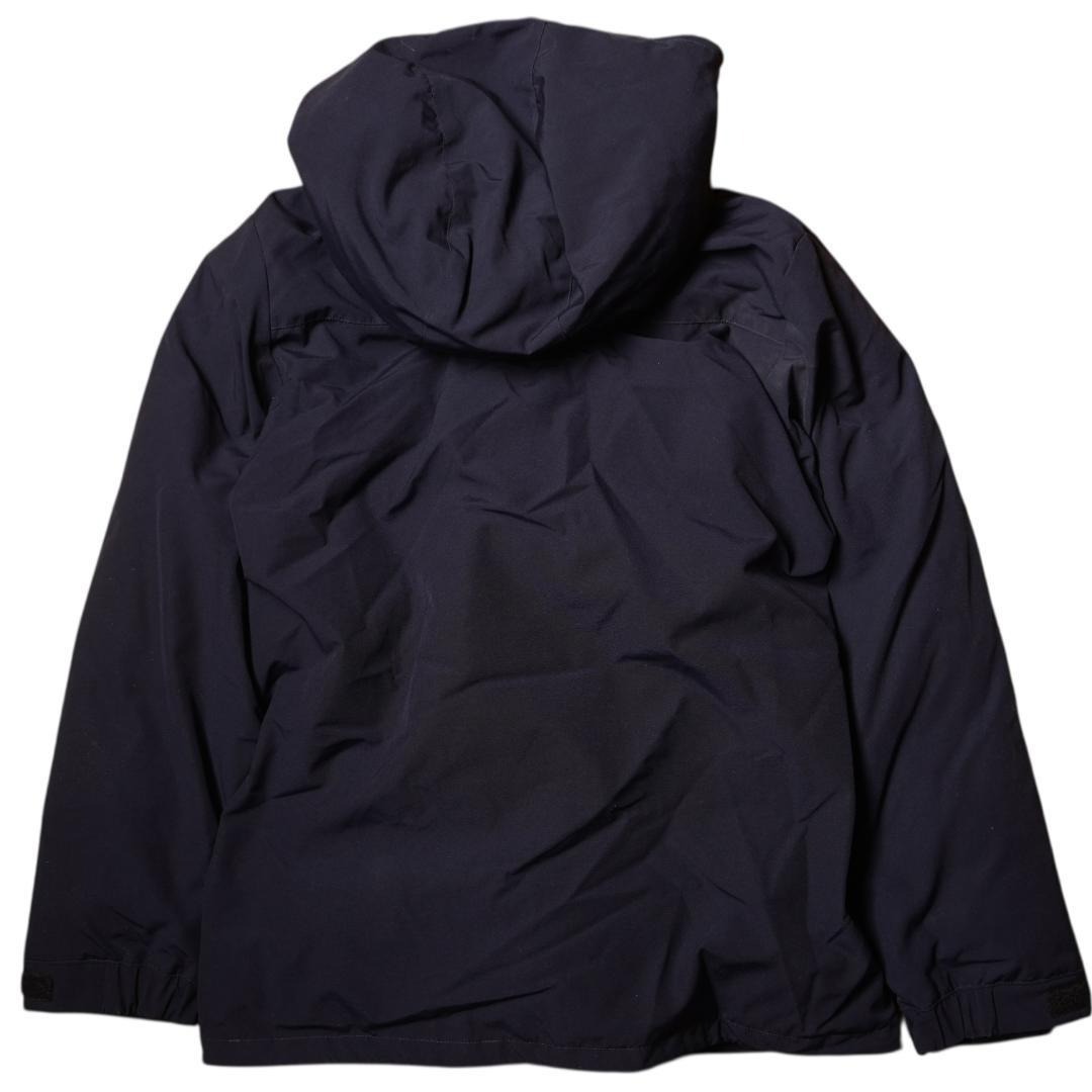 YJ1726＠ 1スタ CHRISTIAN ORANI クリスチャンオラニ ロングダウンコート L メンズ フード付き ネイビー 暖かい 防寒 _画像3