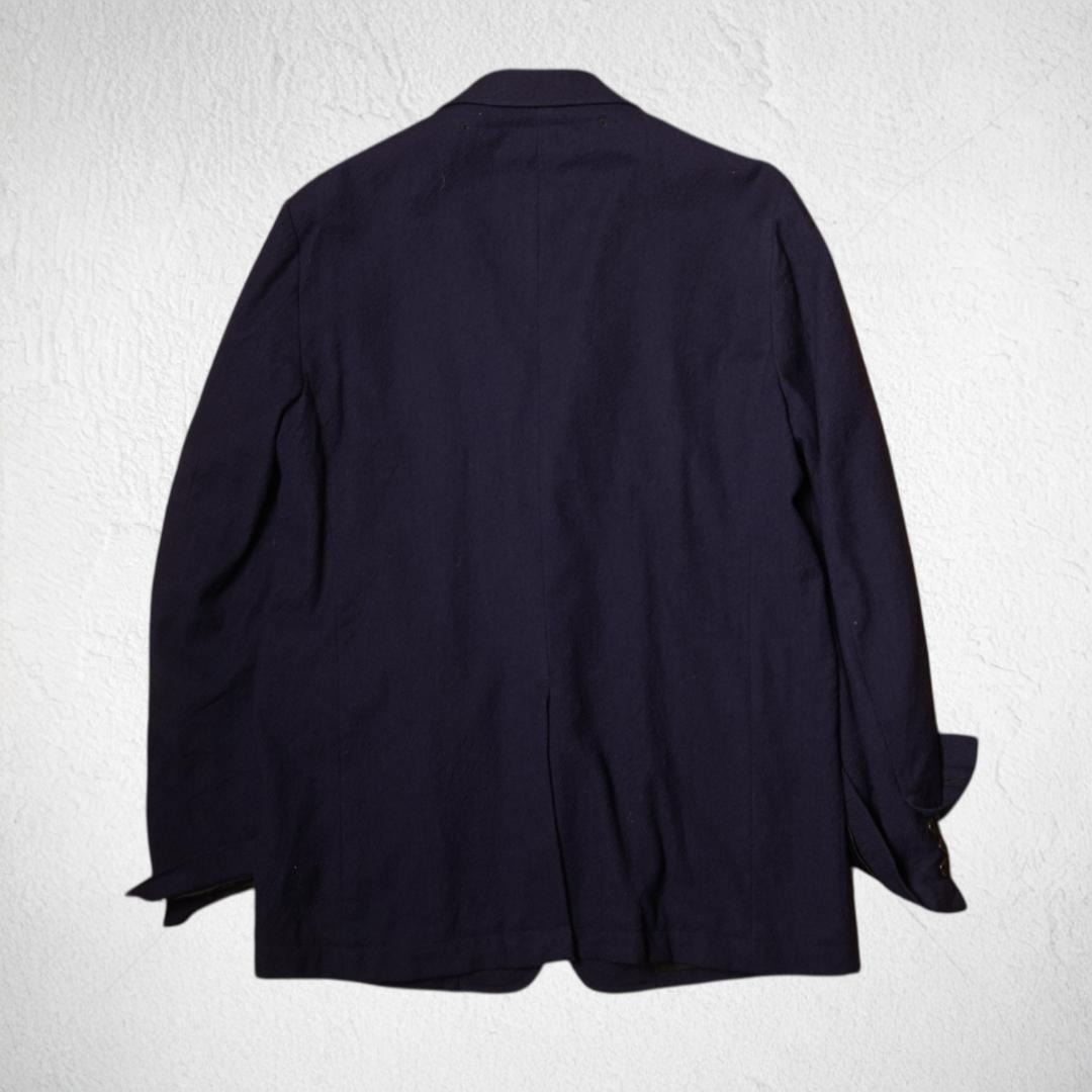 J91ね＠ 1スタ MENHOLD EXCE メンズ 上品 おしゃれ テーラードジャケット M ネイビー _画像3