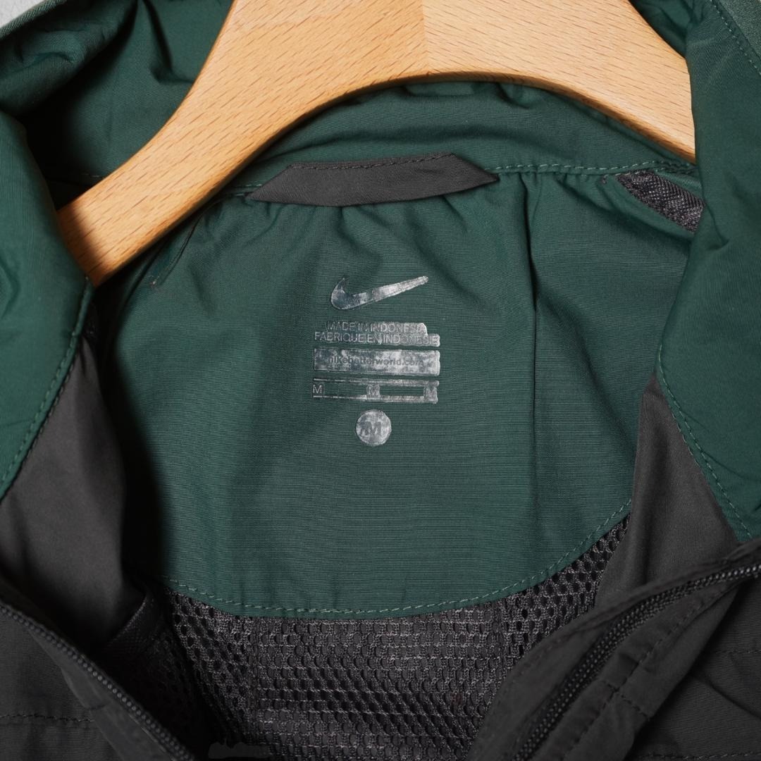 YJ87ね＠ 1スタ NIKE メンズ 90s 古着 おしゃれ オレゴンロゴ ウィンドブレーカー M グレー 　ナイロンジャケット_画像5