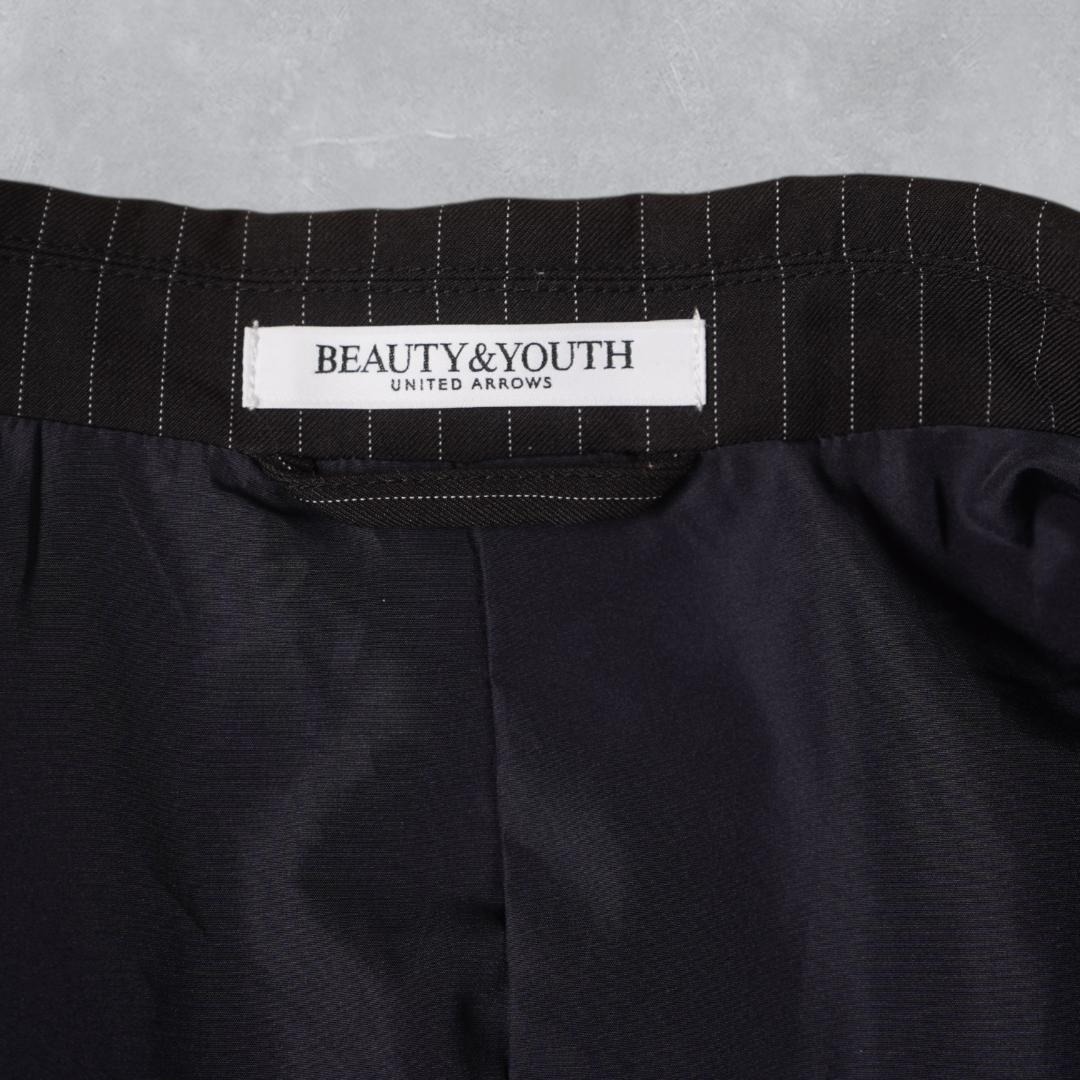 YJ248ね@1スタ UNITED ARROWS BEAUTY&YOUTH ストライプ テーラードジャケット　M _画像3