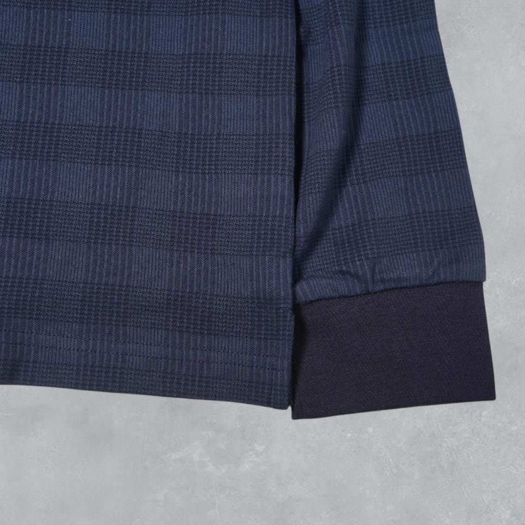 YJ234ね@ Munsingwear ゴルフ ポロシャツ チェック LL マンシングウェア 長袖 秋冬 ポロシャツ ゴルフウェア_画像5