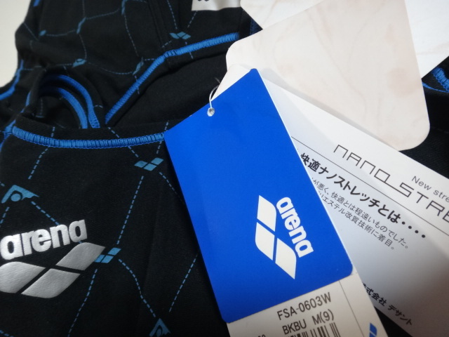 arena(アリーナ)競泳・練習水着 【TOUGHSUIT(タフスーツ)/ NANO-SERETCH(ナノストレッチ)】Mサイズ 新品未使用品 BKBU_画像5