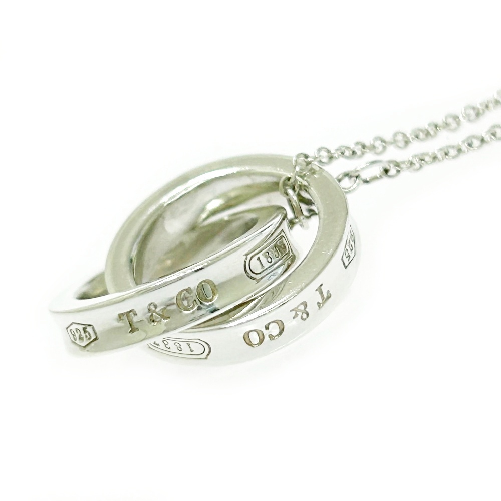 TIFFANY&Co. ティファニー シルバー 1837 インターロッキング サークル ネックレス 5.0g 925刻印 491788 ネックレス_画像1