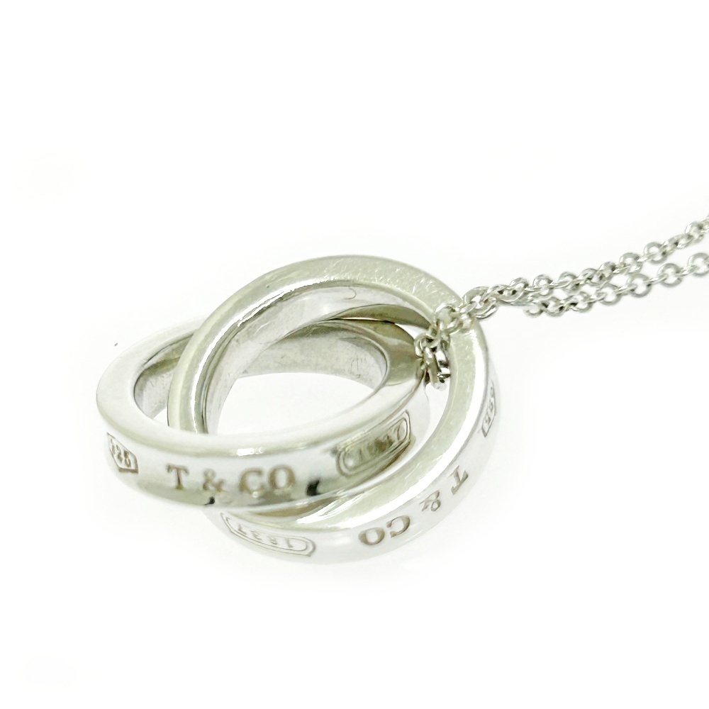 TIFFANY&Co. ティファニー シルバー 1837 インターロッキング サークル ネックレス 5.0g 925刻印 491788 ネックレス_画像2