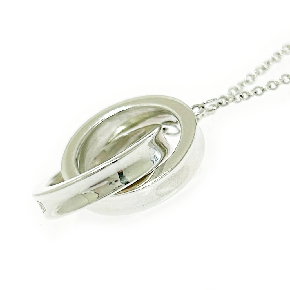 TIFFANY&Co. ティファニー シルバー 1837 インターロッキング サークル ネックレス 5.0g 925刻印 491788 ネックレス_画像3