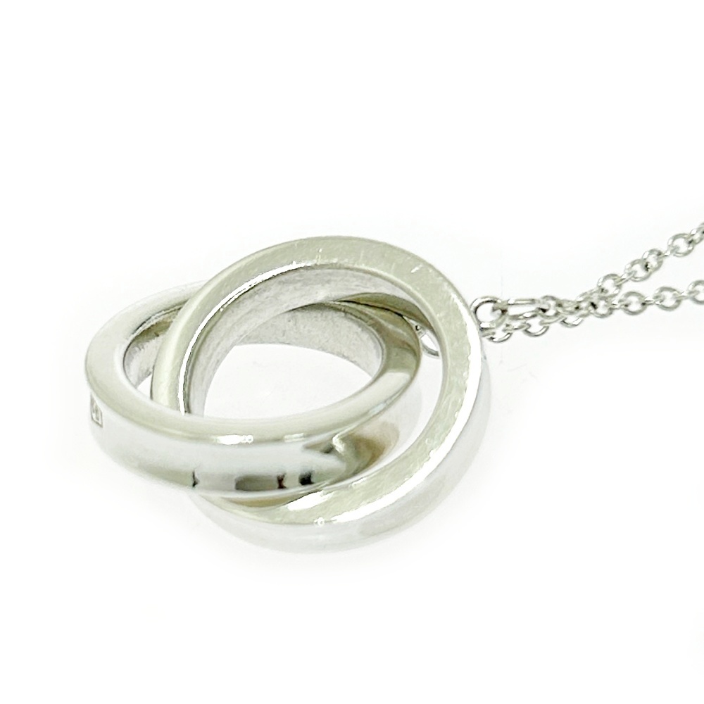 TIFFANY&Co. ティファニー シルバー 1837 インターロッキング サークル ネックレス 5.0g 925刻印 491788 ネックレス_画像4