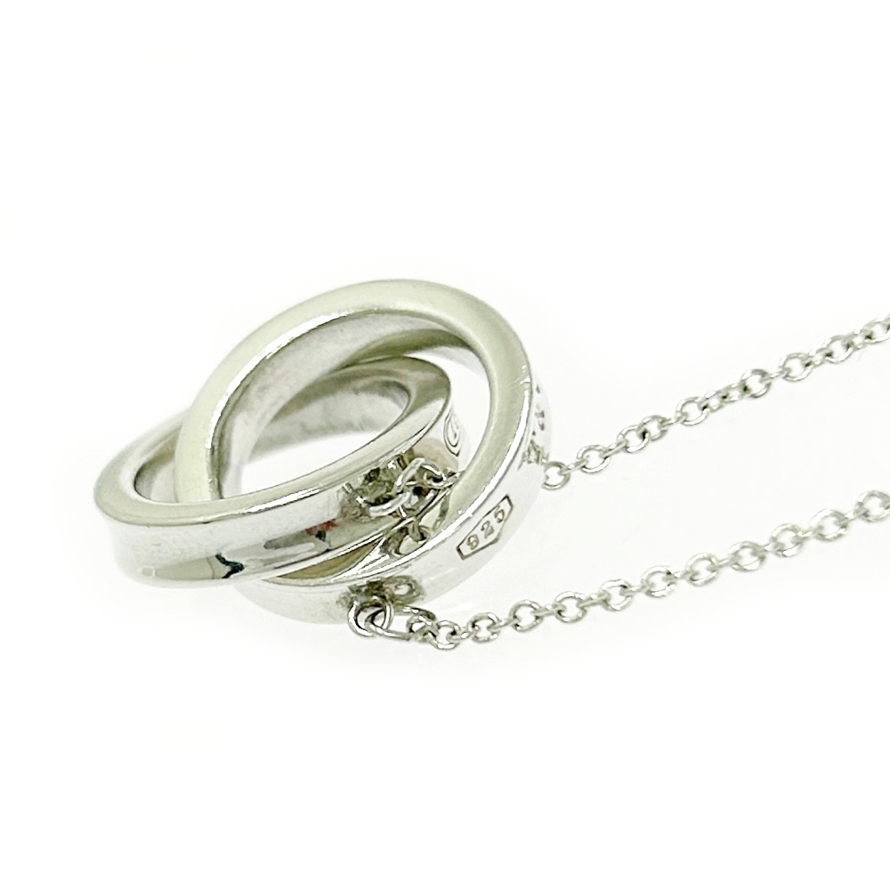 TIFFANY&Co. ティファニー シルバー 1837 インターロッキング サークル ネックレス 5.0g 925刻印 491788 ネックレス_画像5