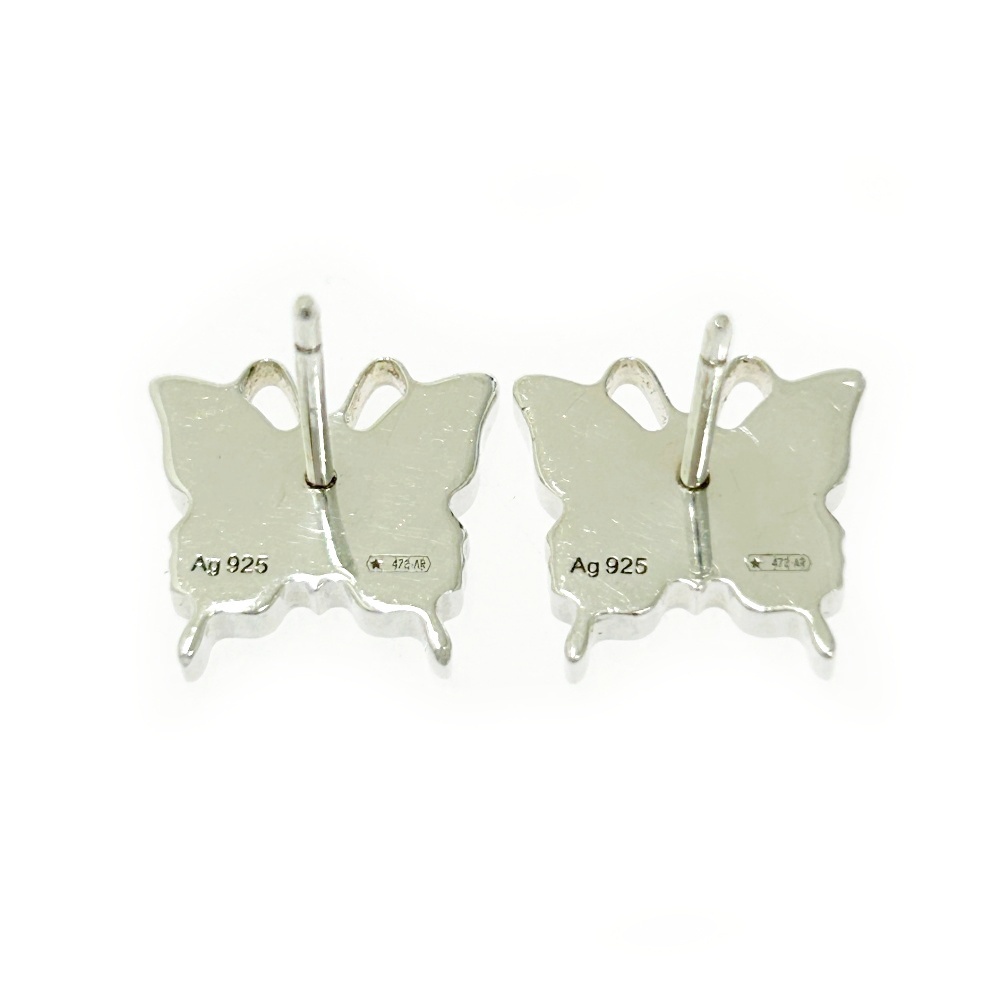 【箱付き】 GUCCI グッチ シルバー バタフライ ピアス レディース 3.6g 925刻印 493455 ピアス_画像6