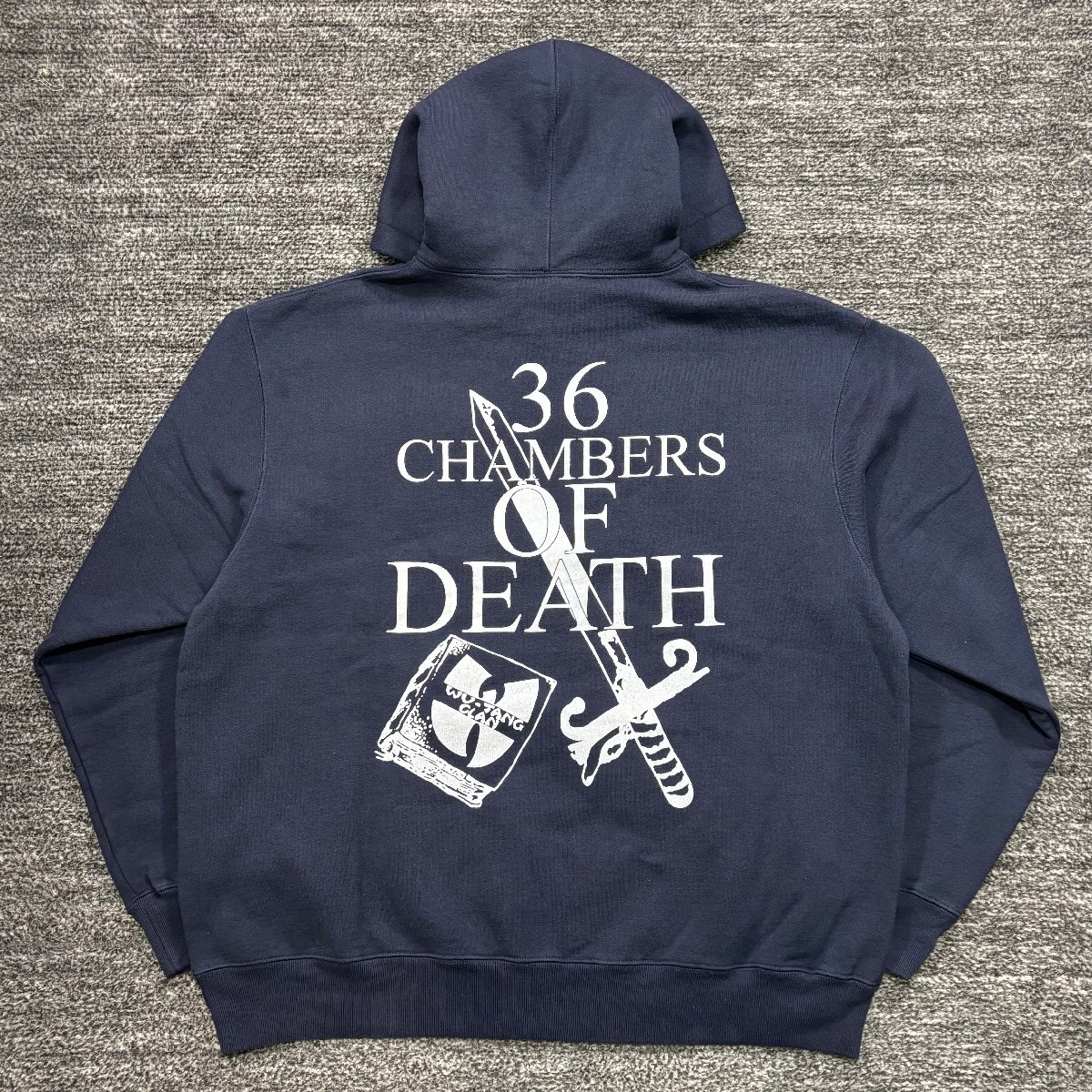 未使用品 25aw Supreme × Wu-Tang Clan Hooded Sweatshirt Navy L シュプリーム ウータンクラン パーカー ネイビー_画像2