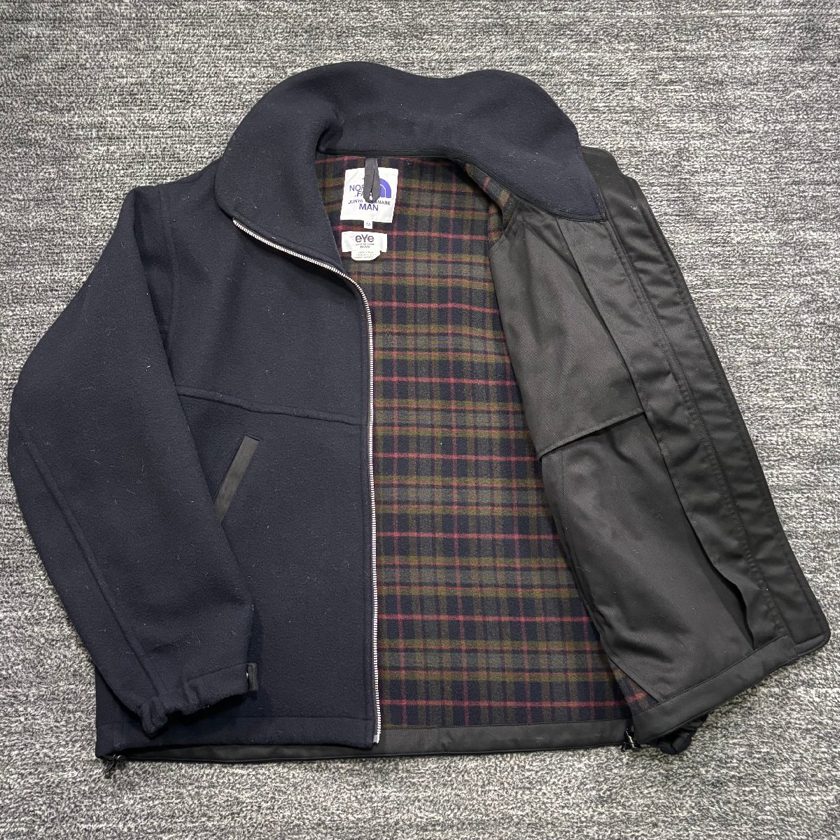 eYe JUNYA WATANABE MAN / THE NORTH FACE WOOL TRANS ANTARCTICA JACKET NAVY M ジュンヤワタナベ ノースフェイス アンタークティカ_画像3