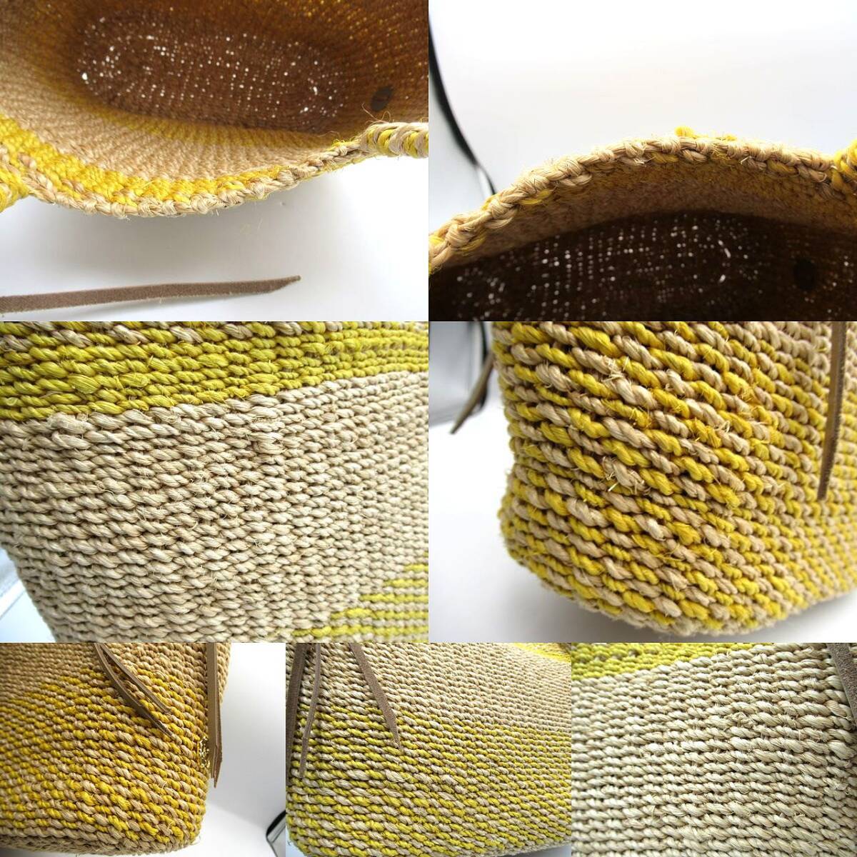 ★▲中古品 ヴィオラドーロ かごバッグ VIOLAd’ORO バッグインバッグ トートバッグ ハンドバッグ ゴールド金具 篭 編み込み▲★_画像7