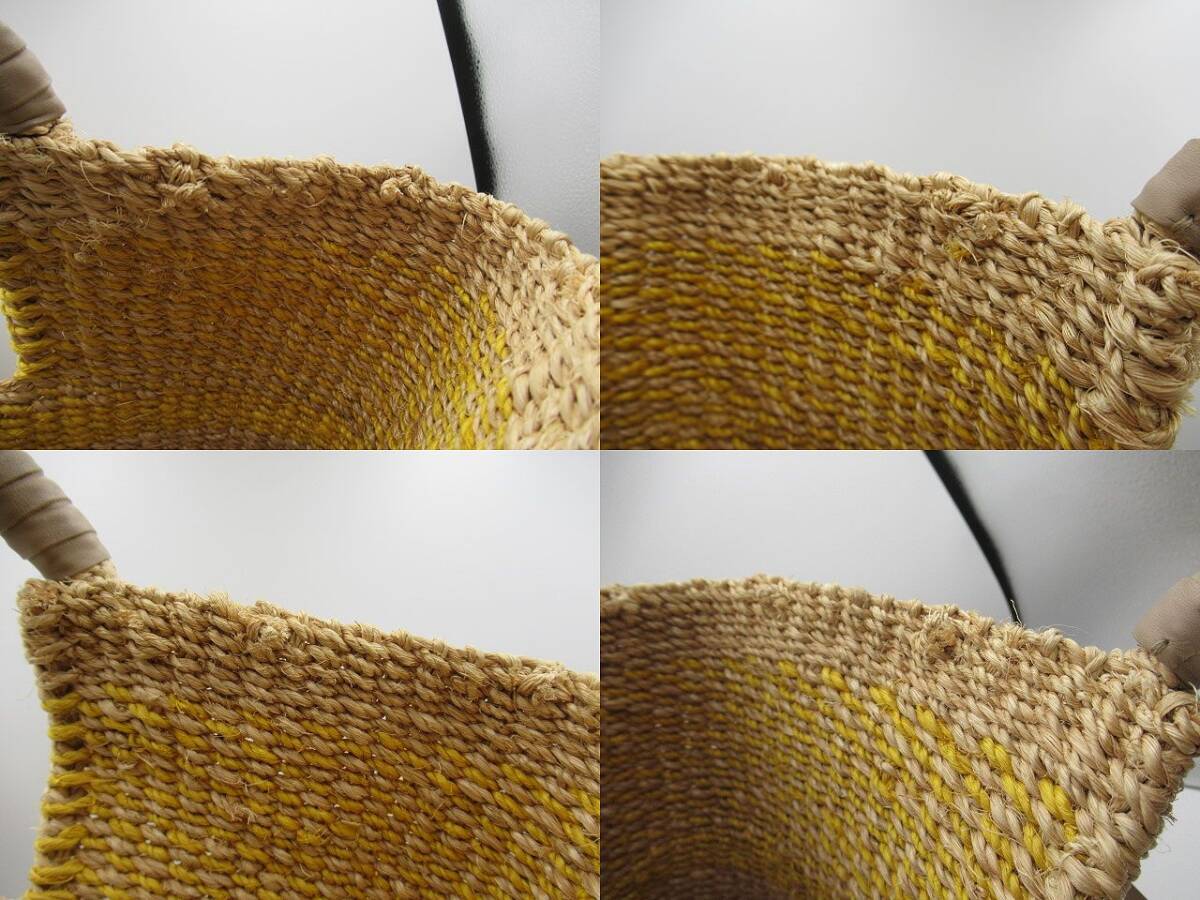 ★▲中古品 ヴィオラドーロ かごバッグ VIOLAd’ORO バッグインバッグ トートバッグ ハンドバッグ ゴールド金具 篭 編み込み▲★_画像5