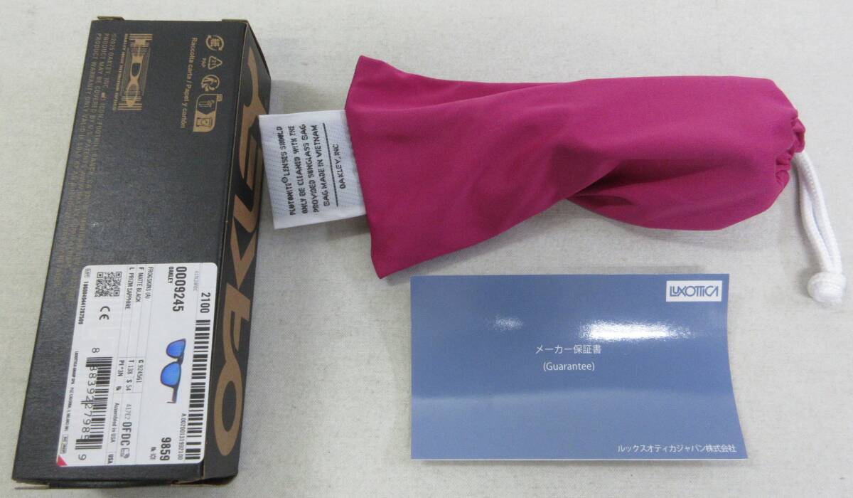 *②*OAKLEY*0OO9245*Frogskins Asian Fit*Matte Black*Prizm Sapphire* стандартный товар * оригинальная коробка есть *