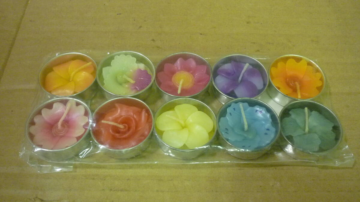 フラワーキャンドル　10個入り_画像1