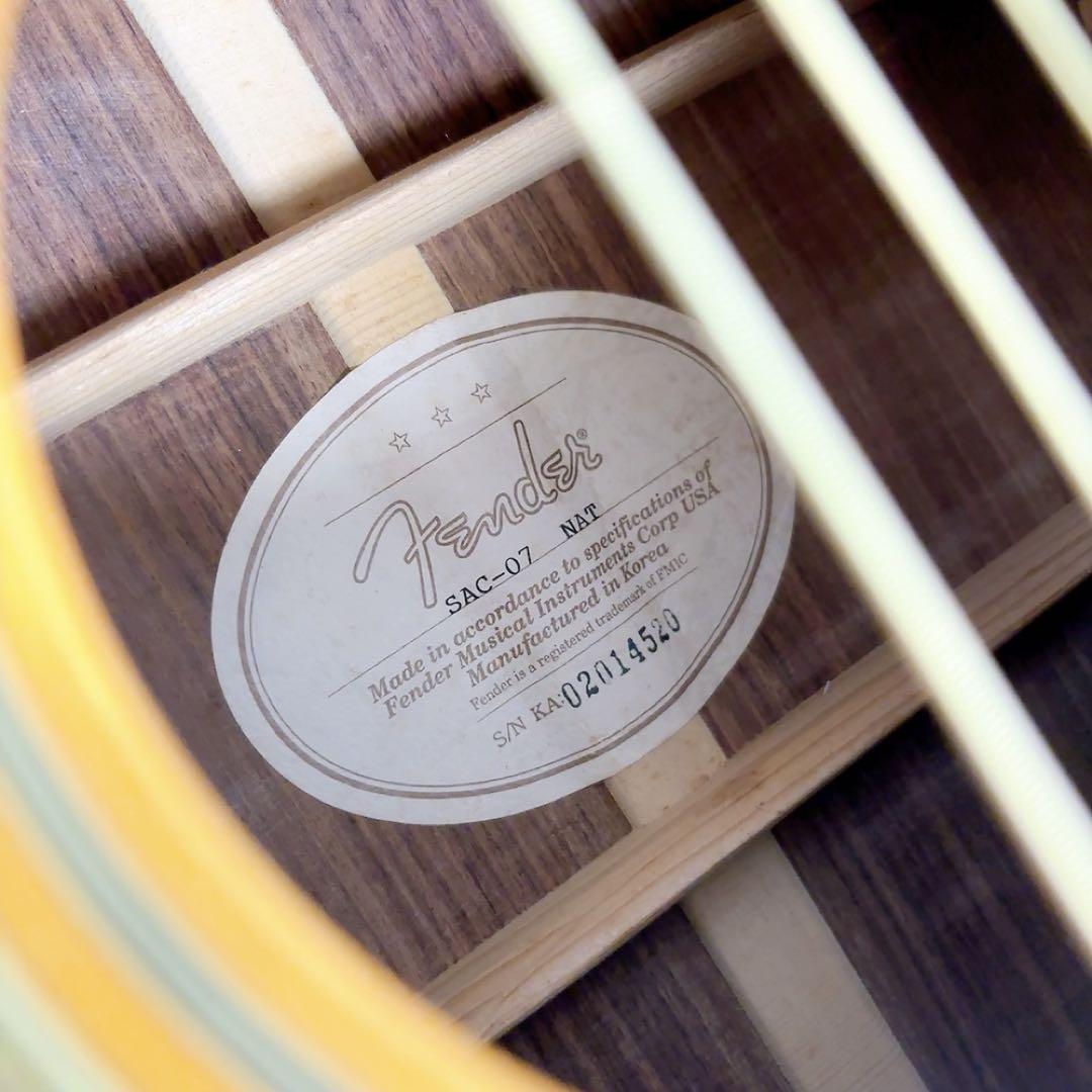 Fender SAC-07 NAT акустическая гитара 