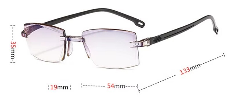 【チタンフレーム × サファイアレンズ】ブルーライトカット老眼鏡(度数+2.5)_画像6