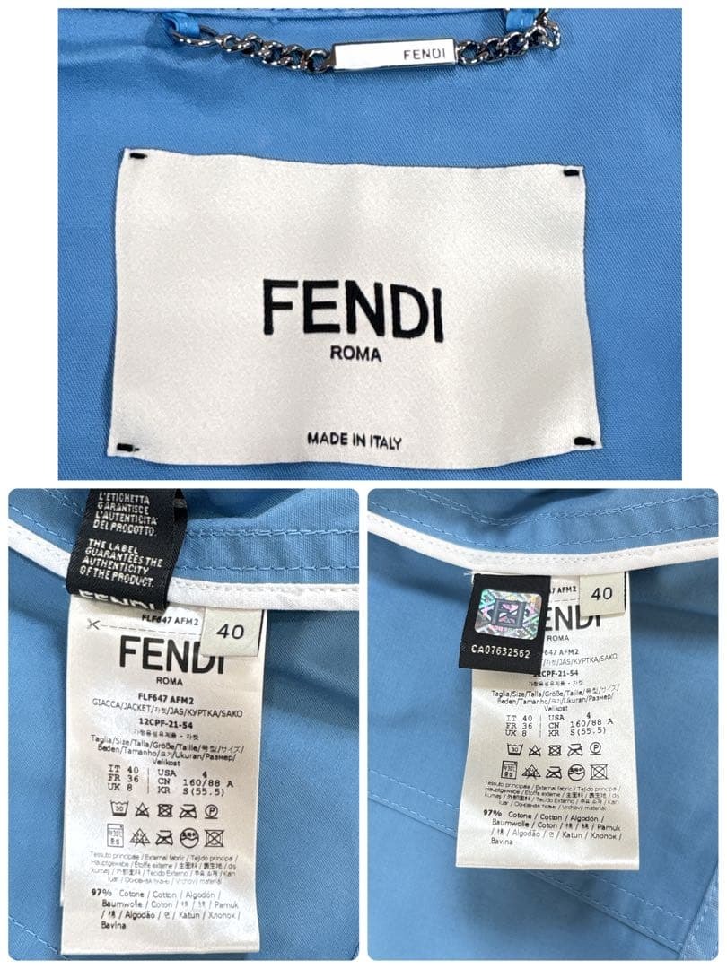  прекрасный товар FENDI Fendi Sarah Coleman Sara Coleman сотрудничество Zucca жакет свет внешний 2way FFva-tigoFF Vertigo редкий 