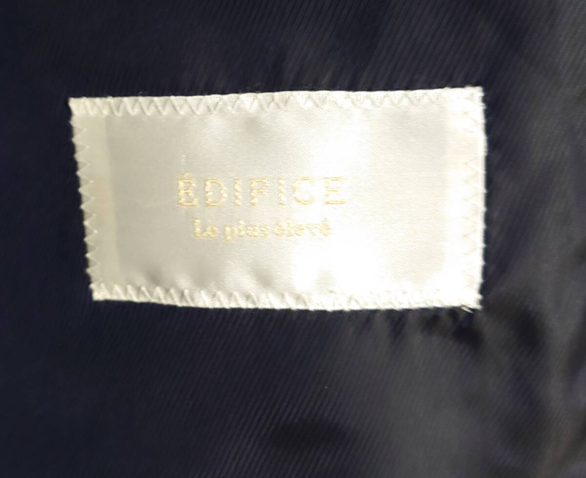 エディフィス　EDIFICE　チェスターコート ロングコート 　ビジネス　ネイビー　48_画像3