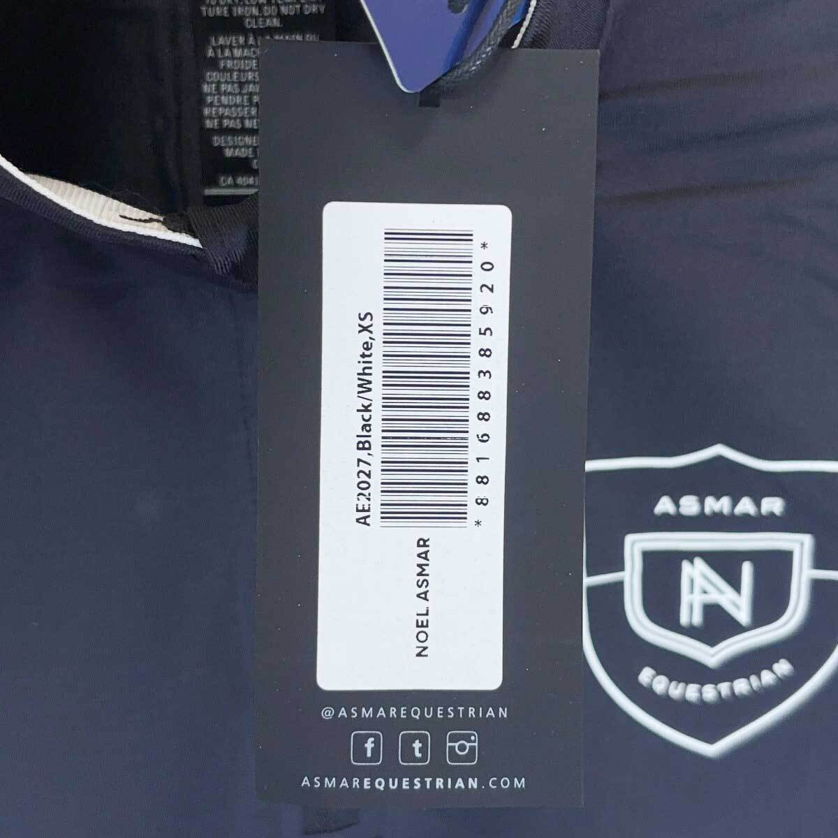 【中古・未使用品】NOEL ASMAR ノエルアスマール ハーフジップ 長袖 ライディングシャツ XS ブラック AE2027 レディース 乗馬 馬術_画像7