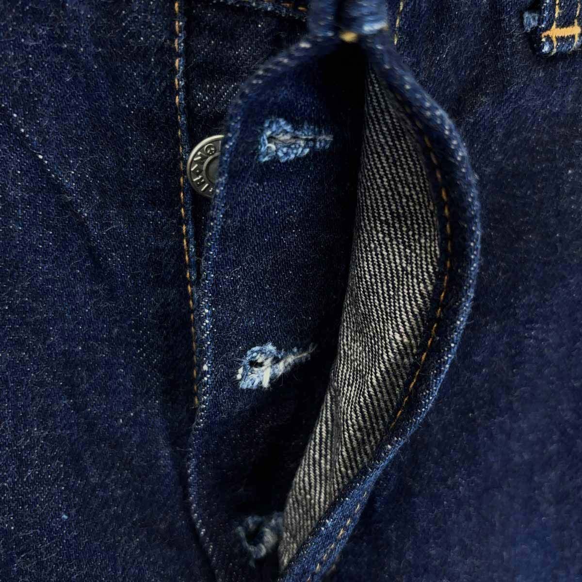 【中古】HRM ハリウッドランチマーケット デニム パンツ ボトムス ジーパン ジーンズ ストレート 34 濃紺 メンズ_画像4