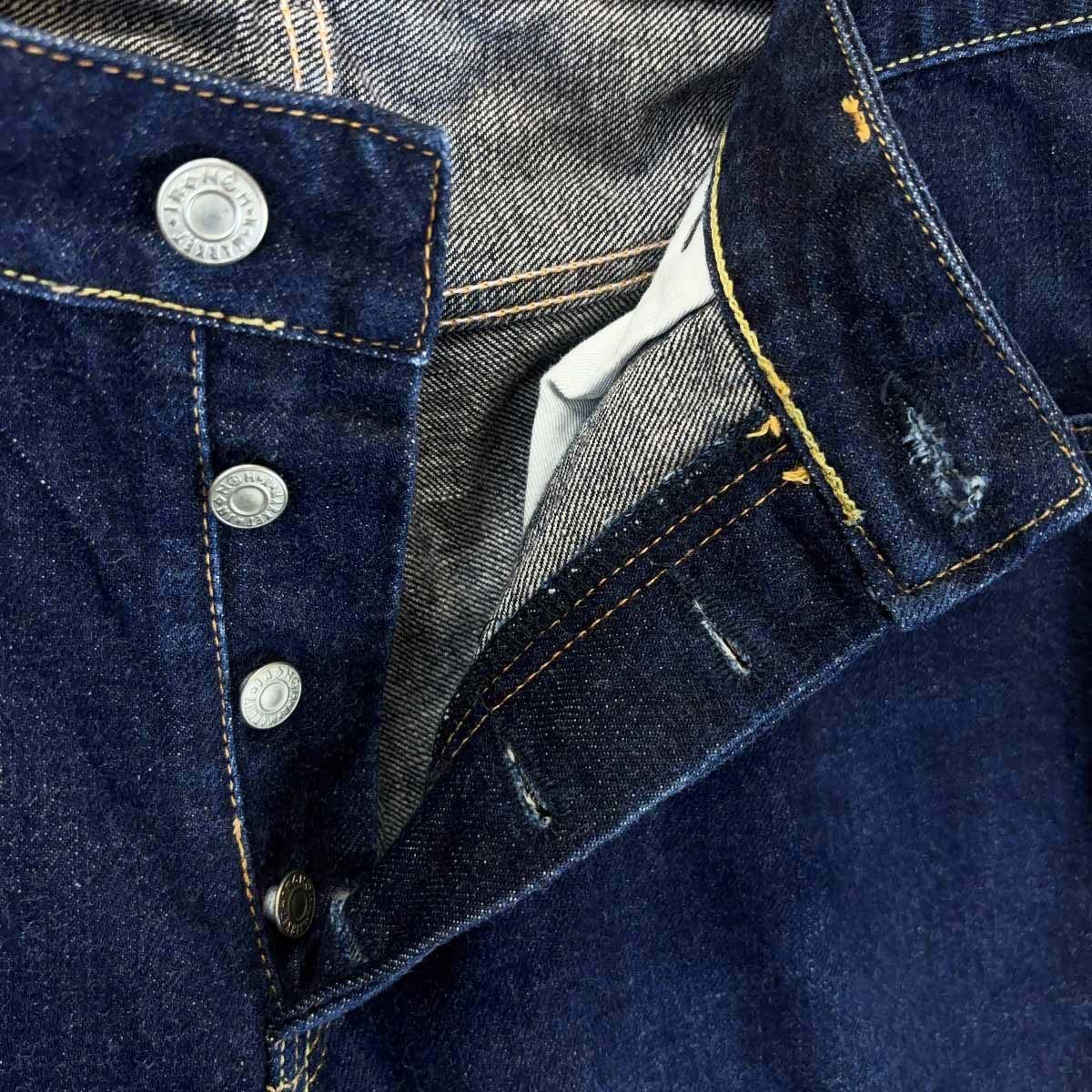 【中古】HRM ハリウッドランチマーケット デニム パンツ ボトムス ジーパン ジーンズ ストレート 34 濃紺 メンズ_画像5