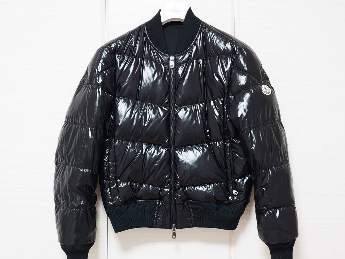 ★新品同様 国内正規品 モンクレール GRANVILLE リバーシブル MA-1 ダウンジャケット Wジップ 黒 サイズ2 （L）★_画像3
