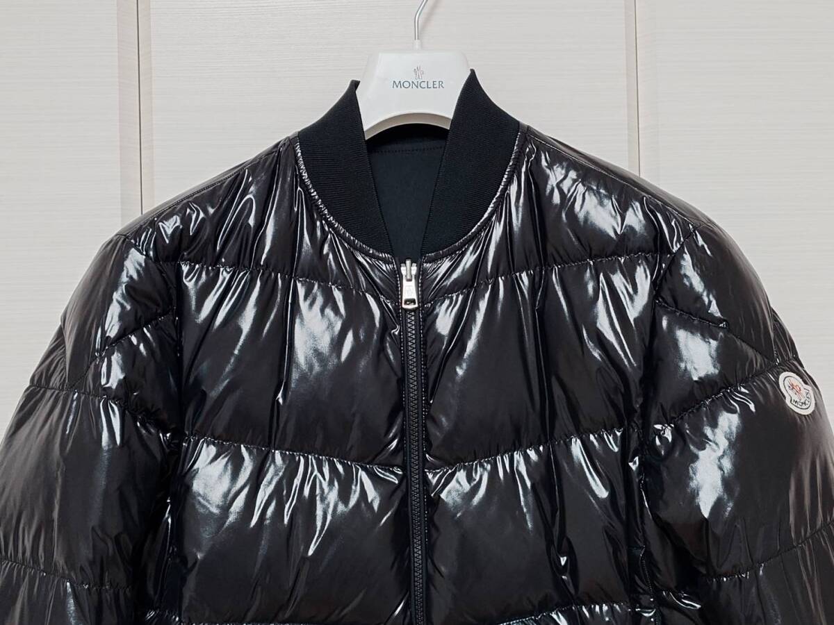 ★新品同様 国内正規品 モンクレール GRANVILLE リバーシブル MA-1 ダウンジャケット Wジップ 黒 サイズ2 （L）★_画像5