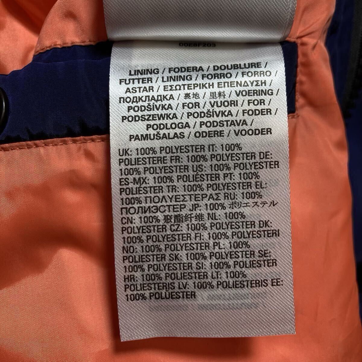 64-1 DIESEL 中綿コート Lサイズ W-RUSSELL-LONG-PAD ディーゼル ネイビーブルー ブラック 切替_画像5