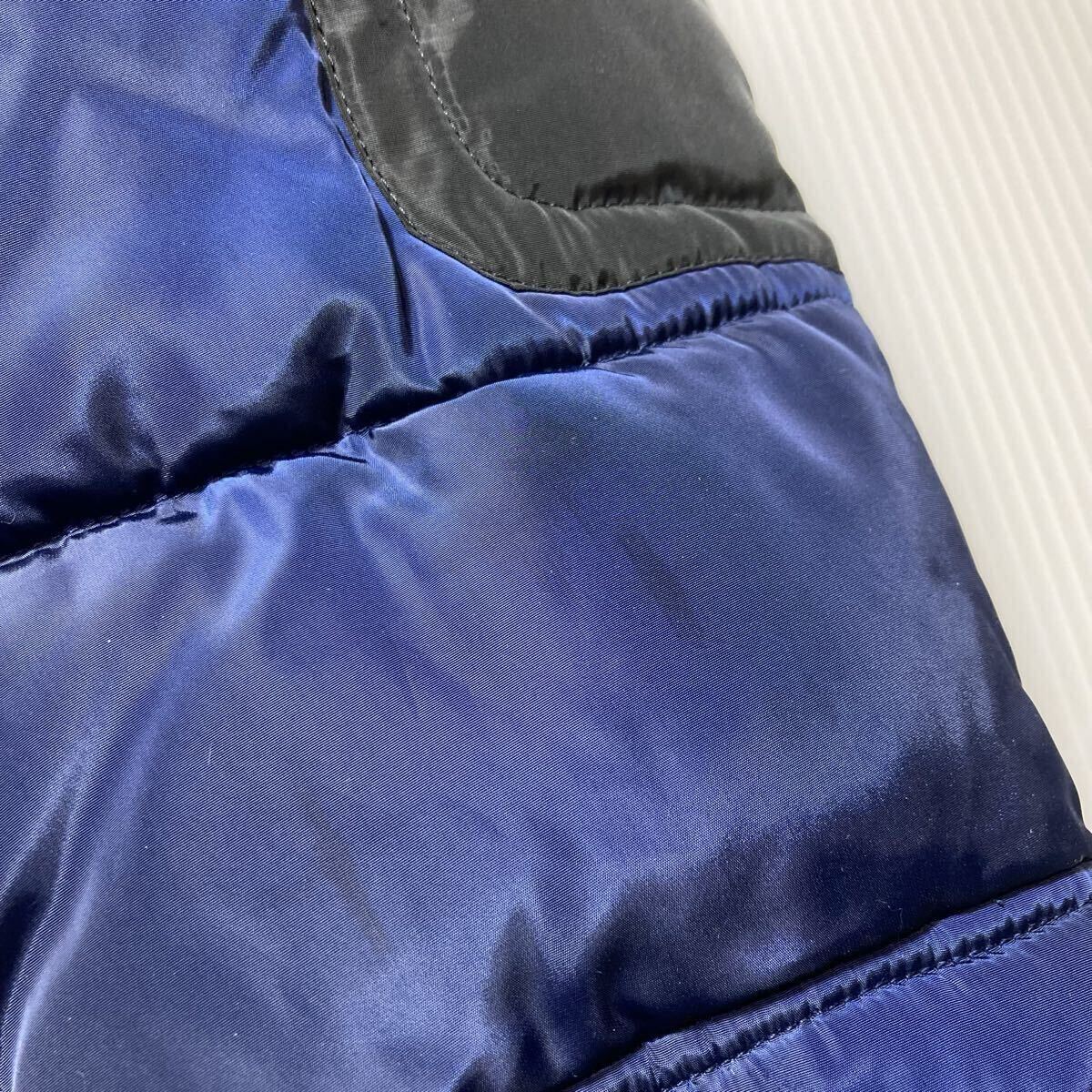 64-1 DIESEL 中綿コート Lサイズ W-RUSSELL-LONG-PAD ディーゼル ネイビーブルー ブラック 切替_画像9