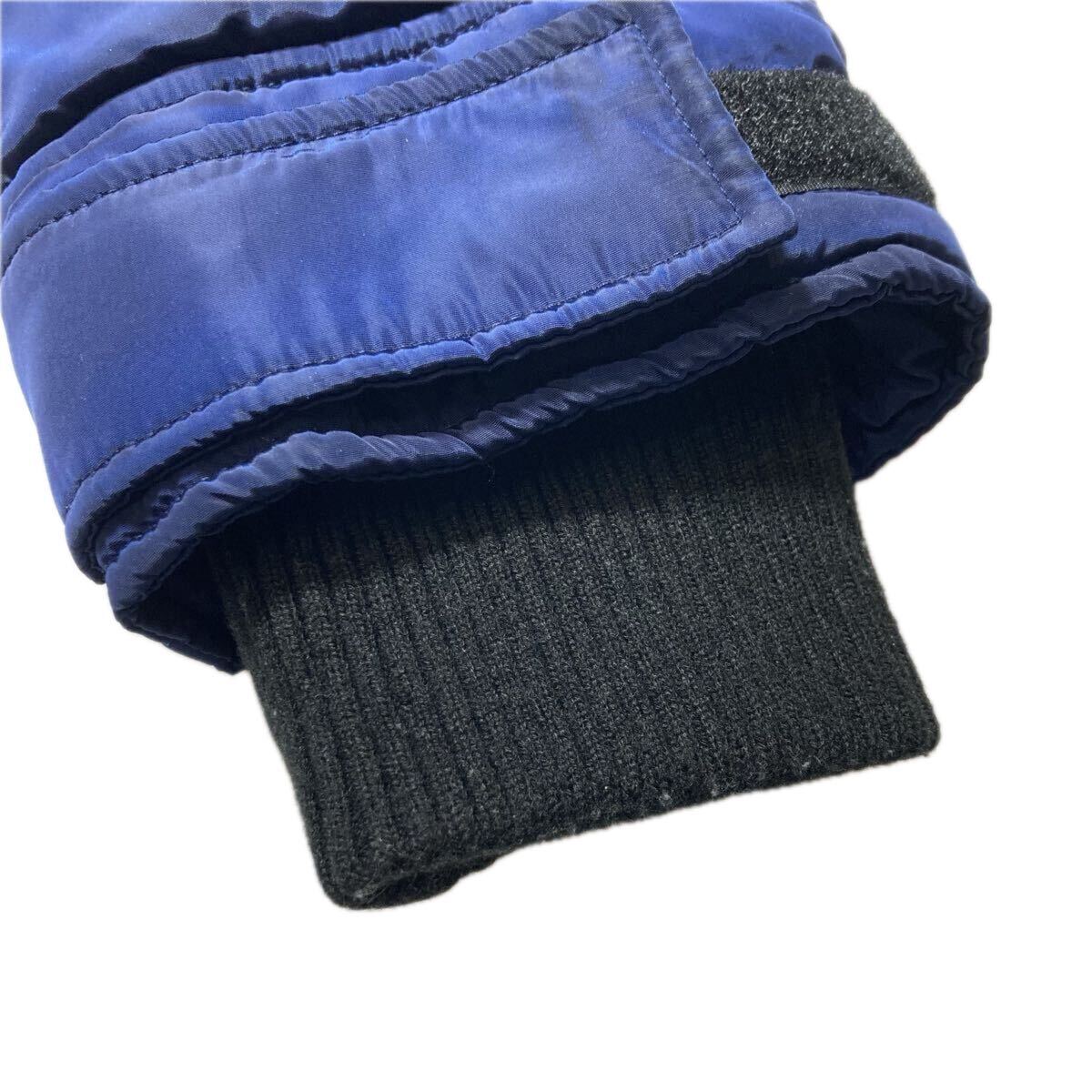 64-1 DIESEL 中綿コート Lサイズ W-RUSSELL-LONG-PAD ディーゼル ネイビーブルー ブラック 切替_画像10