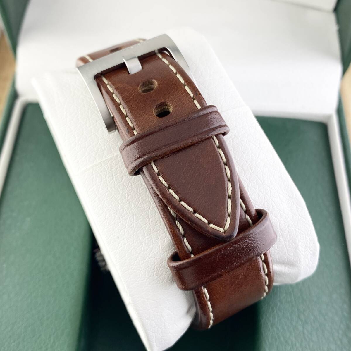 【1円〜】HAMILTON ハミルトン 腕時計 メンズ H745920 カーキアビエーション クロノグラフ ブラック文字盤 オレンジ デイト 可動品_画像5