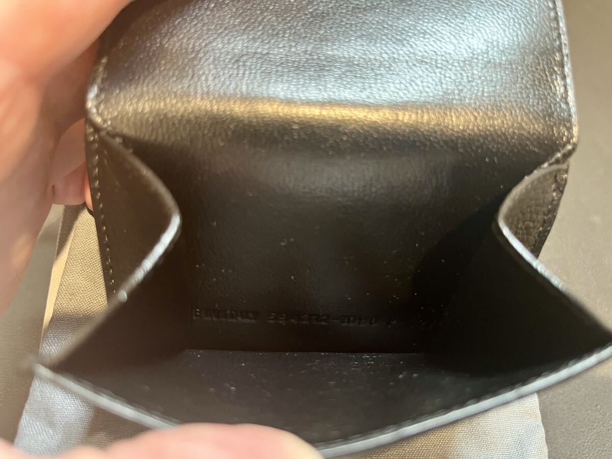 【未使用】BALENCIAGA ／バレンシアガ／三つ折りミニウォレット_画像5