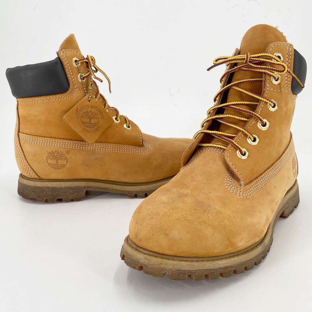 良品　Timberland　ティンバーランド〈10361〉６インチ イエローブーツ　レディース　WATERPROOF　レースアップ　ウォータープルーフ_画像1