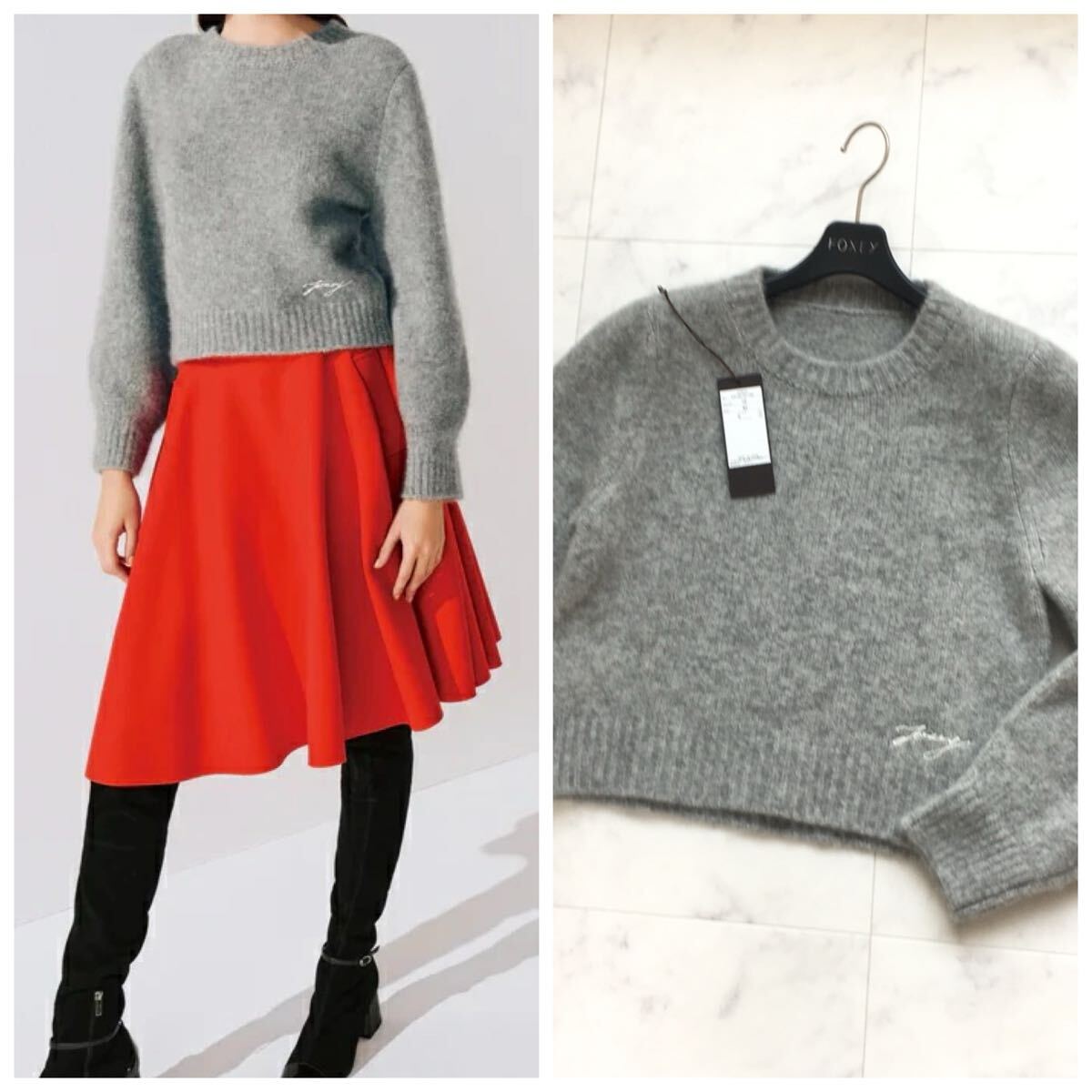  новый товар не использовался 2024 год FOXEY Foxey Logo кашемир 100% свитер бесплатная доставка 