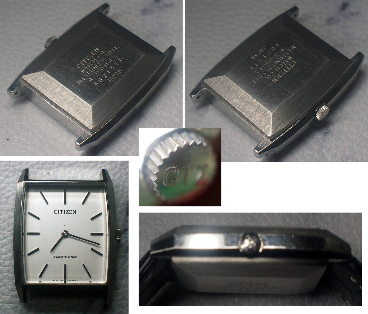 ¶　驚愕！ 最速43200回転（12振動） CITIZEN ELECTRONIC（電子ウォッチ） 二針 稼働品　新品革ベルト +おまけ同型時計　¶_画像3