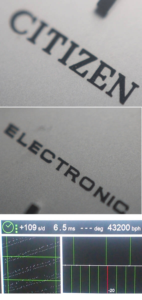 ¶　驚愕！ 最速43200回転（12振動） CITIZEN ELECTRONIC（電子ウォッチ） 二針 稼働品　新品革ベルト +おまけ同型時計　¶_画像6