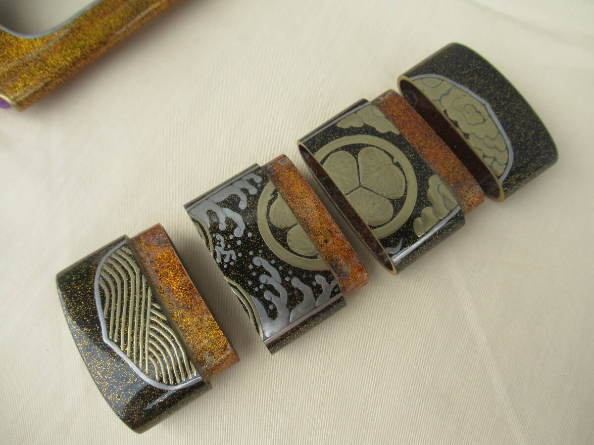 #.. металлический . netsuke золотой серебряный .. кейс для печати золотой лакировка груша земля ..# мушкет .-24