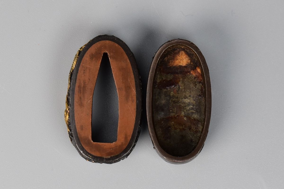 . голова птица волна золотой японский меч принадлежности меч . изобразительное искусство 32g①